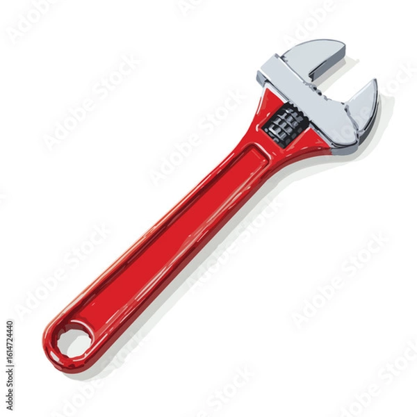 Fototapeta wrench isolated in White Background, wrench vector, Flat lay vector illustration