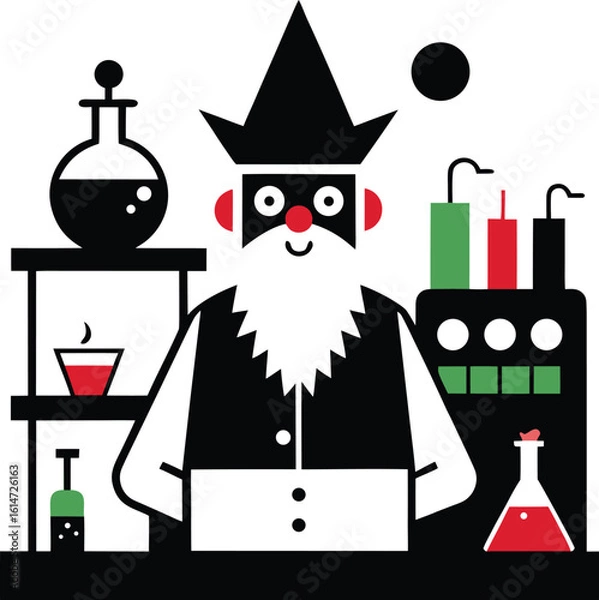 Obraz Santa's Workshop as a Mad Scientist's Laboratory
