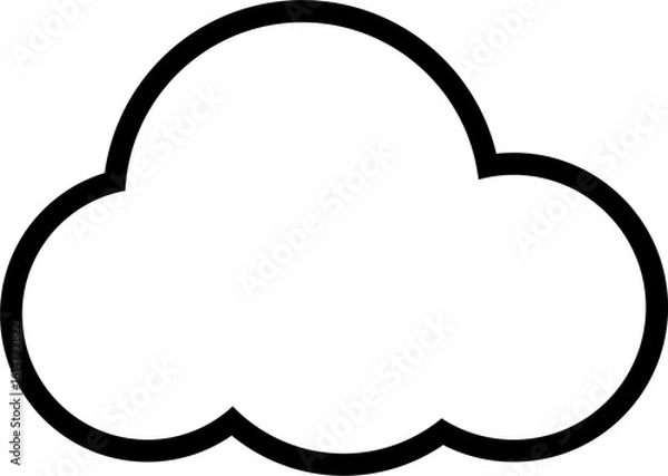 Fototapeta vector of a cloud. sky, cloudy, rain, symbol