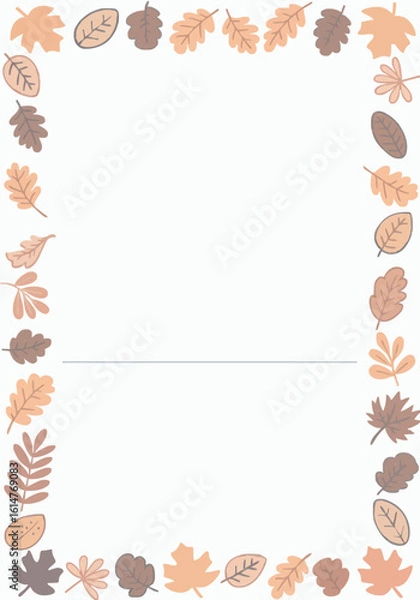 Fototapeta Paper template for DIY leaf motif