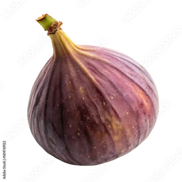 Fototapeta A whole single fig fruit isolated on a transparent background