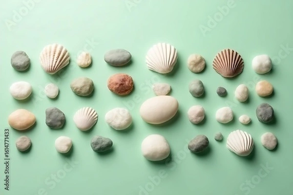 Fototapeta seashells on a black background