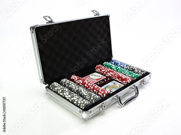 Obraz Poker chip  and card case