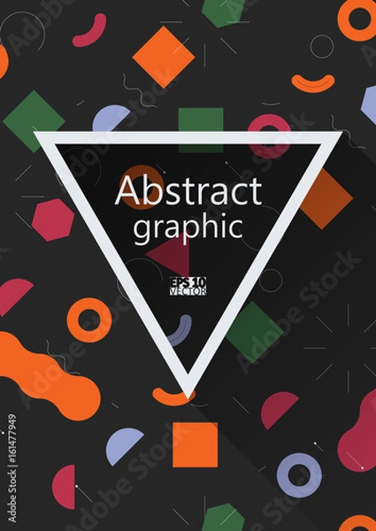 Obraz Graphic illustration with geometric pattern. Eps10 Vector illustration.
