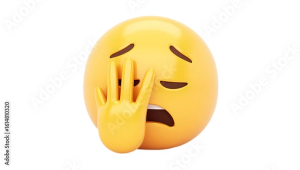 Obraz 3D facepalm emoji expression PNG
