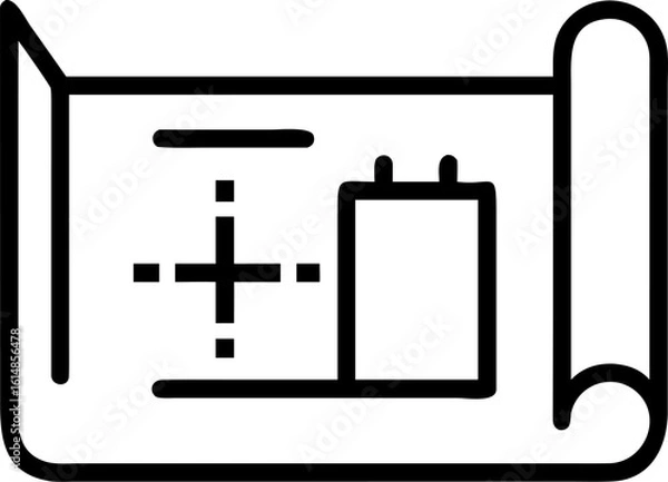 Fototapeta Digital Blueprint Document – Modern Project Planning & Technical Scheme



