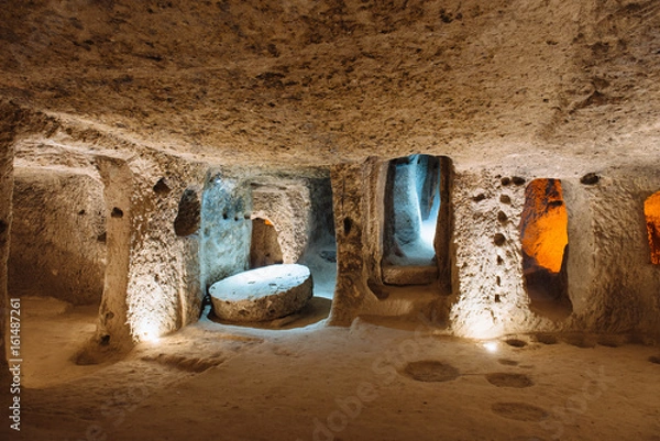 Obraz Derinkuyu Underground City w Kapadocji, Turcja.