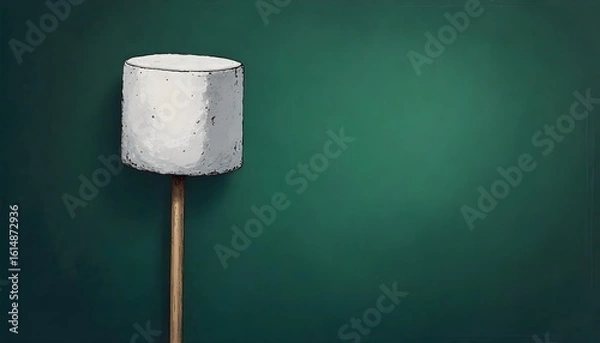 Obraz Hand-drawn marshmallow on a stick, vector illustration.