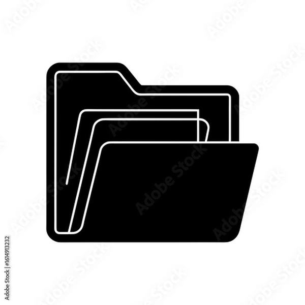 Obraz Blueprint Folder Icon Vector Flat and Clean Look