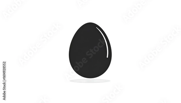 Fototapeta Simple black egg icon