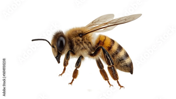 Fototapeta Transparent flying bee graphic for print or web use