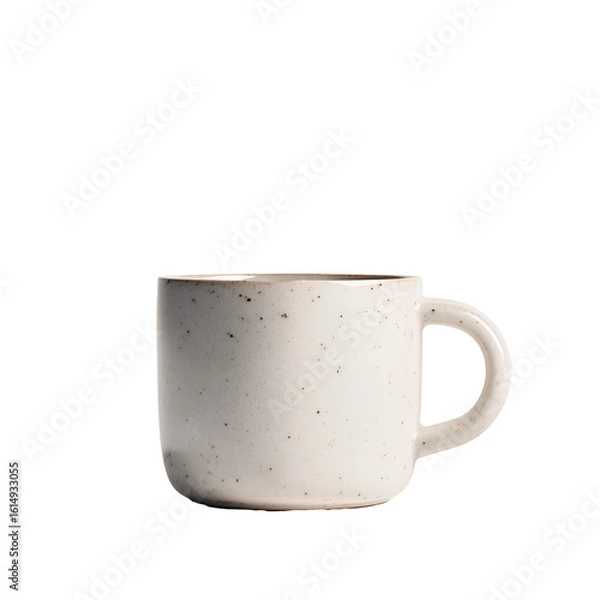Fototapeta Minimal ceramic mug in natural speckled finish