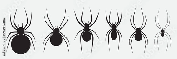 Obraz Spider Silhouette Vector Collection