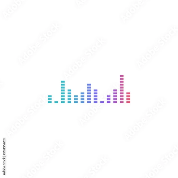 Fototapeta Sound wave equalizer, equalizer color graphic theme vector