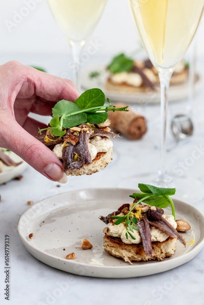 Obraz Appetizer with anchovies