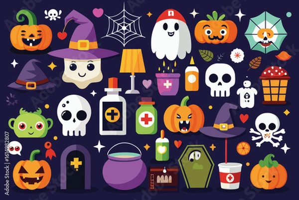Obraz halloween seamless pattern