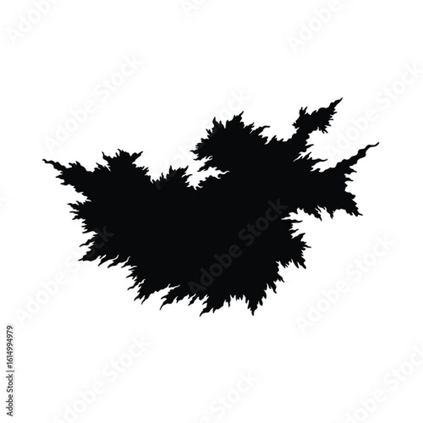 Obraz Black nebula silhouette abstract cosmic cloud vector