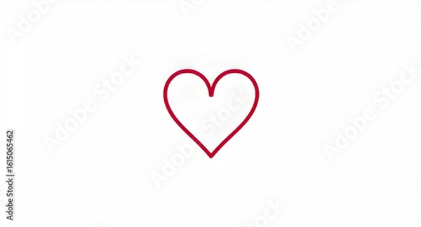 Fototapeta Romantic heart, Isolated red heart, Heart on white, Valentine heart, Heart shape, Simple heart, Flat heart, Glossy heart, 3D heart, Shiny heart, Red heart clipart, Love icon, Heart vector, Clean heart