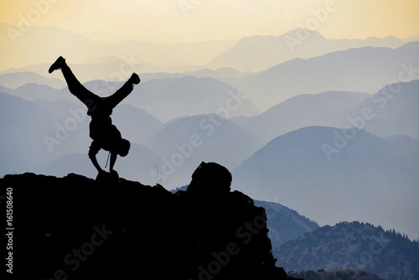 Obraz dynamic,energetic and crazy climber