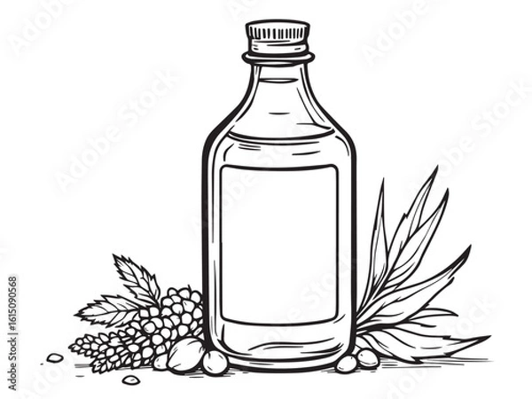 Obraz oil clear vision simple line art