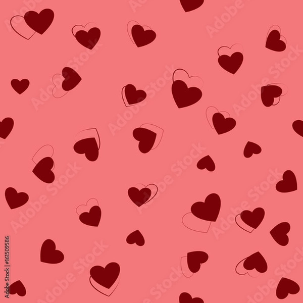 Fototapeta Heart couple seamless pattern