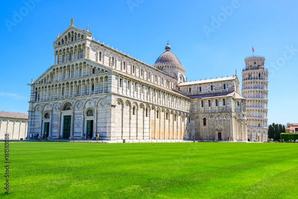 Obraz Leaning Tower and Cathedral of Pisa, travel destination in Italy