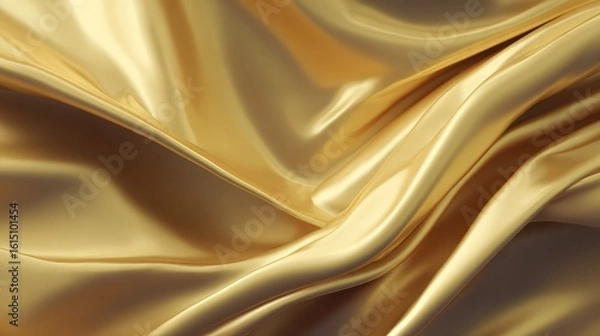 Fototapeta Metallic gold abstract texture with smooth gradients, embodying minimalist luxury and refined elegance