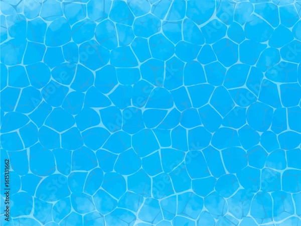 Obraz 海や湖の水面のようなイメージの背景素材。手描きの水彩風テクスチャーとゆらゆらした水面の輝きのイメージ。