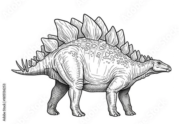 Obraz Stegosaurus dinosaur illustration