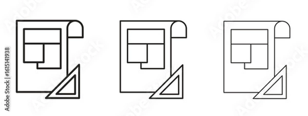 Fototapeta Construction plan. Simple element illustration. Can be used for web and mobile.