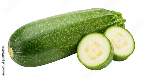 Fototapeta Isolated zucchini vegetable composition