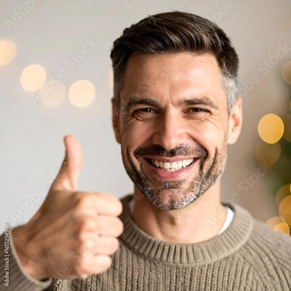 Obraz A man giving a thumbs up