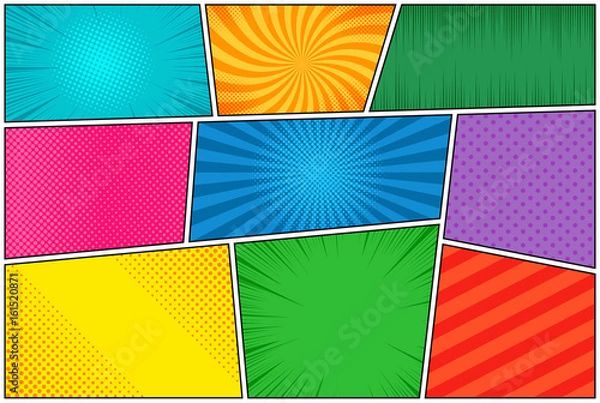 Obraz Comic book page template