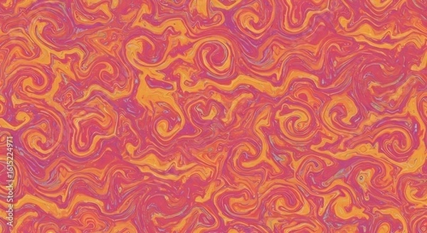 Fototapeta Vibrant Abstract Swirls A Fluid Art Background in Warm Tones