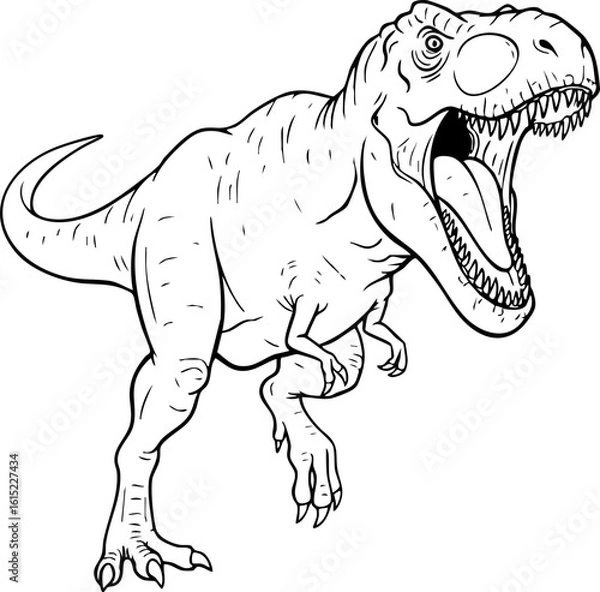 Obraz T-Rex Roaring Illustration
