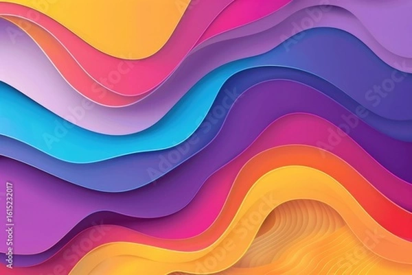 Fototapeta Abstract Wavy Design Presentation Template