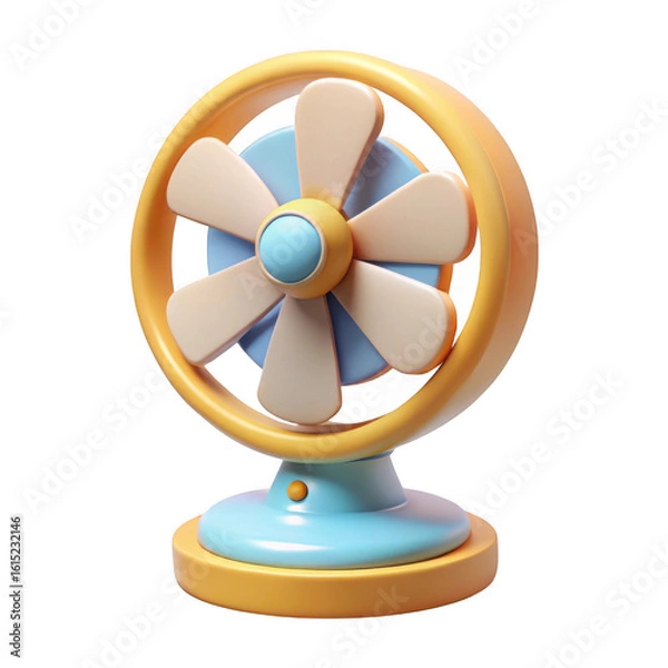 Fototapeta 3d cartoon fan isolated on transparent background