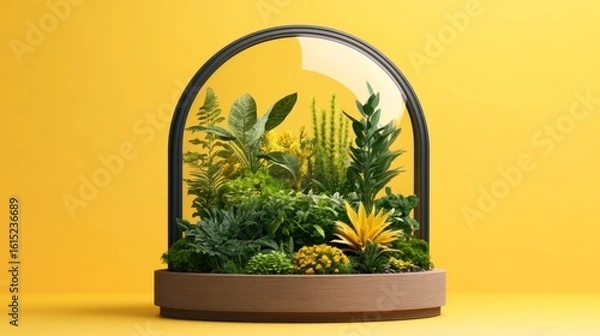 Fototapeta Glass dome garden display