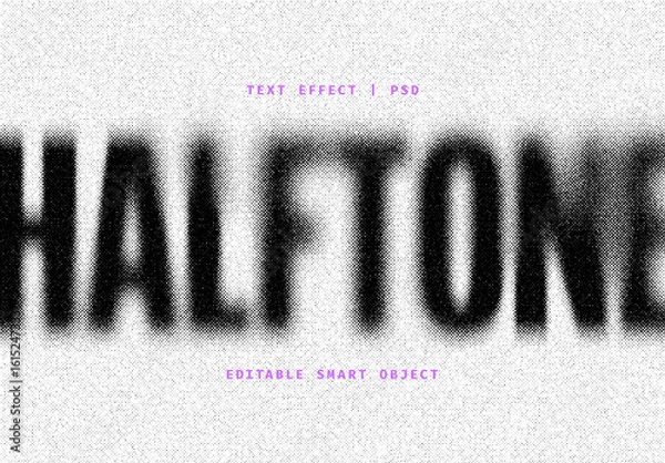 Obraz Gritty Halftone Text Effect