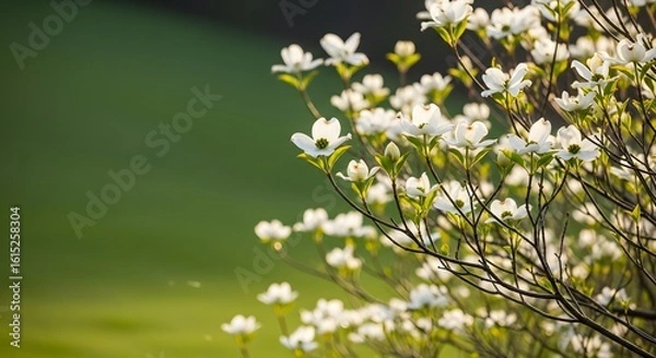 Obraz Dogwood Flower Tree in Bloom White Spring