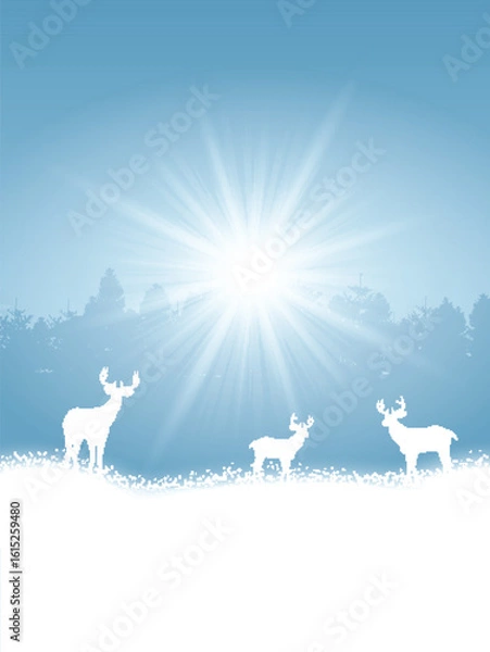 Obraz Christmas winter background