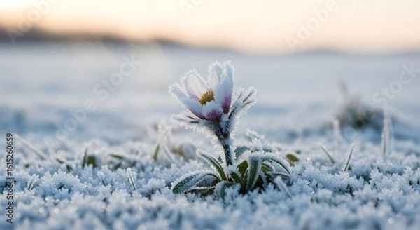 Obraz Frost Flower in Winter Landscape