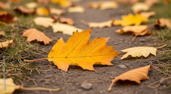 Obraz Autumn Leaf on Ground