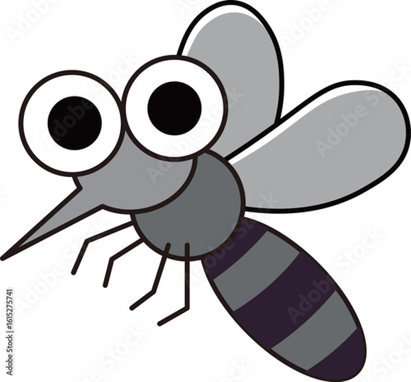 Obraz シンプルな蚊のイラスト素材・かわいい・夏