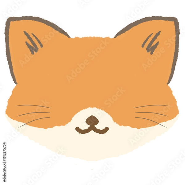 Obraz faceless fox head icon or image, cute fox head icon
