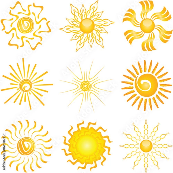 Fototapeta sun icons 0806.eps