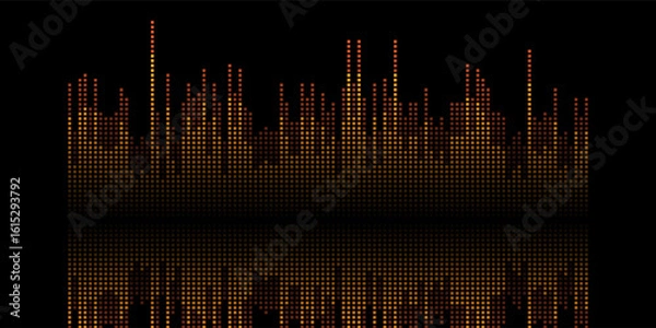 Obraz abstract soundwaves banner design 2509