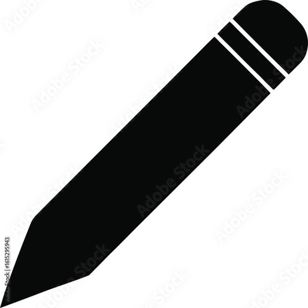 Obraz pencil silhouette vector icon on white background