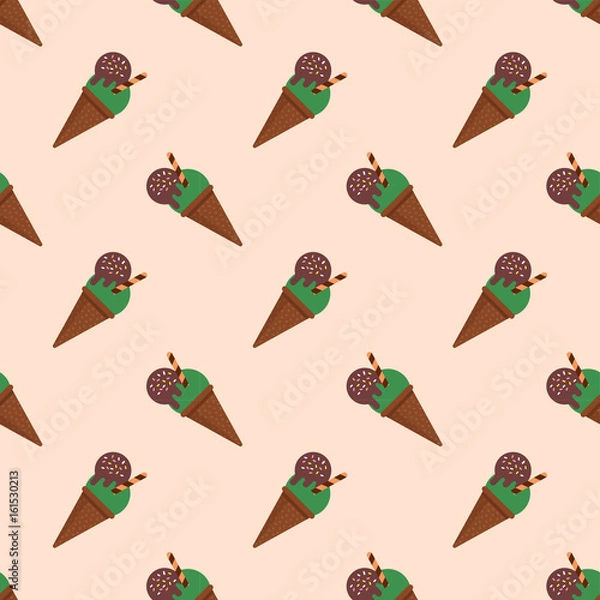 Fototapeta Seamless background image colorful watercolor texture popsicle pattern
