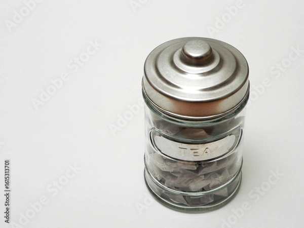 Obraz ティーバックが入ってるガラス製キャニスター